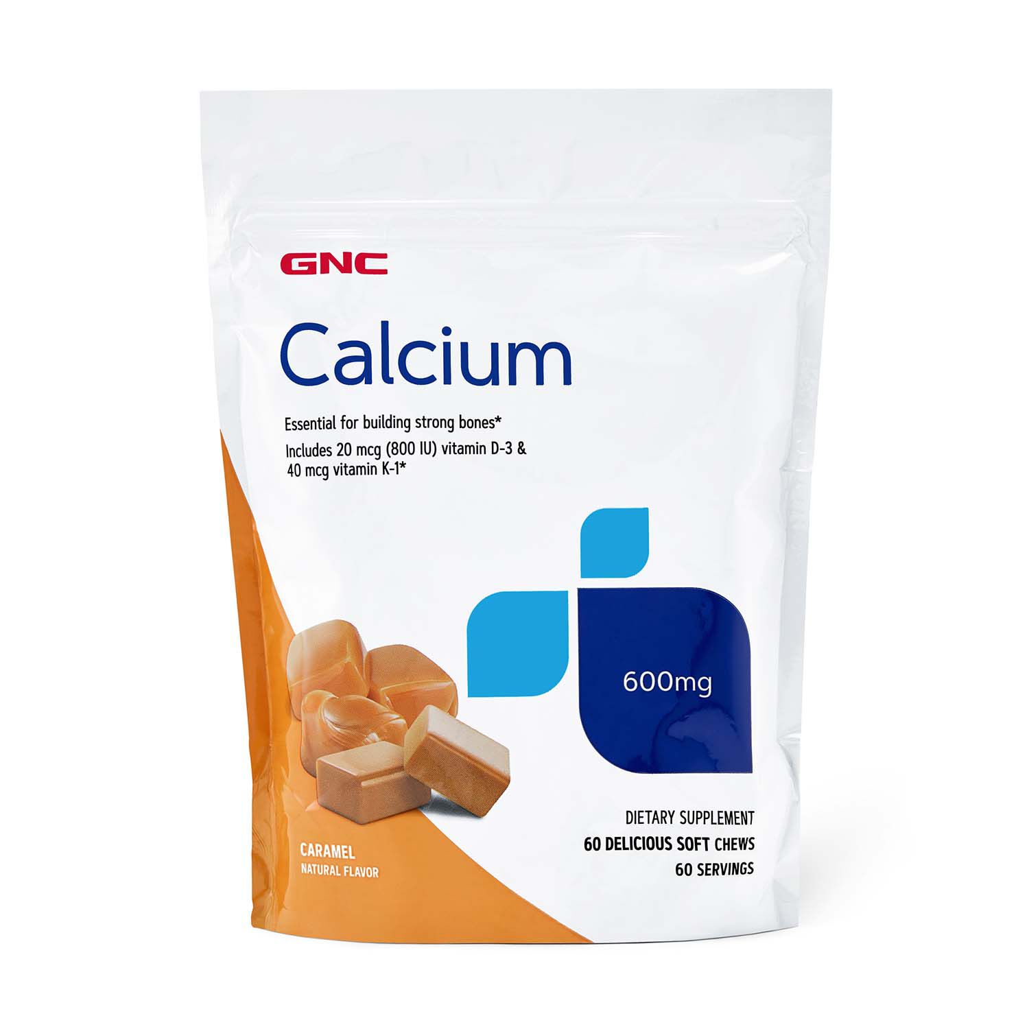 Calcium - Caramel - 60 Soft Chews (60 Servings)  | GNC